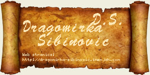 Dragomirka Sibinović vizit kartica